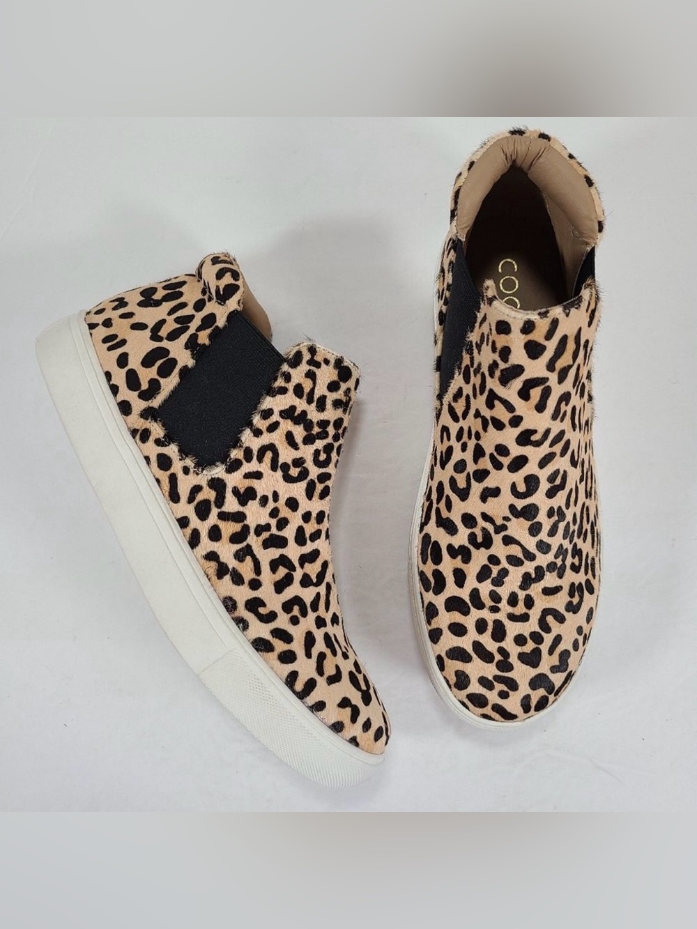 Coconuts by Matisse Harlan Calf Hair Leopard Print Slip-On Sneakers Women 7.5M